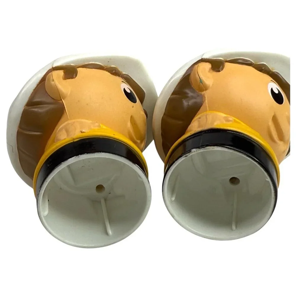 2 Mega Bloks Block Cat Construction Crew Worker Men Caterpillar Hard Hat Buddies